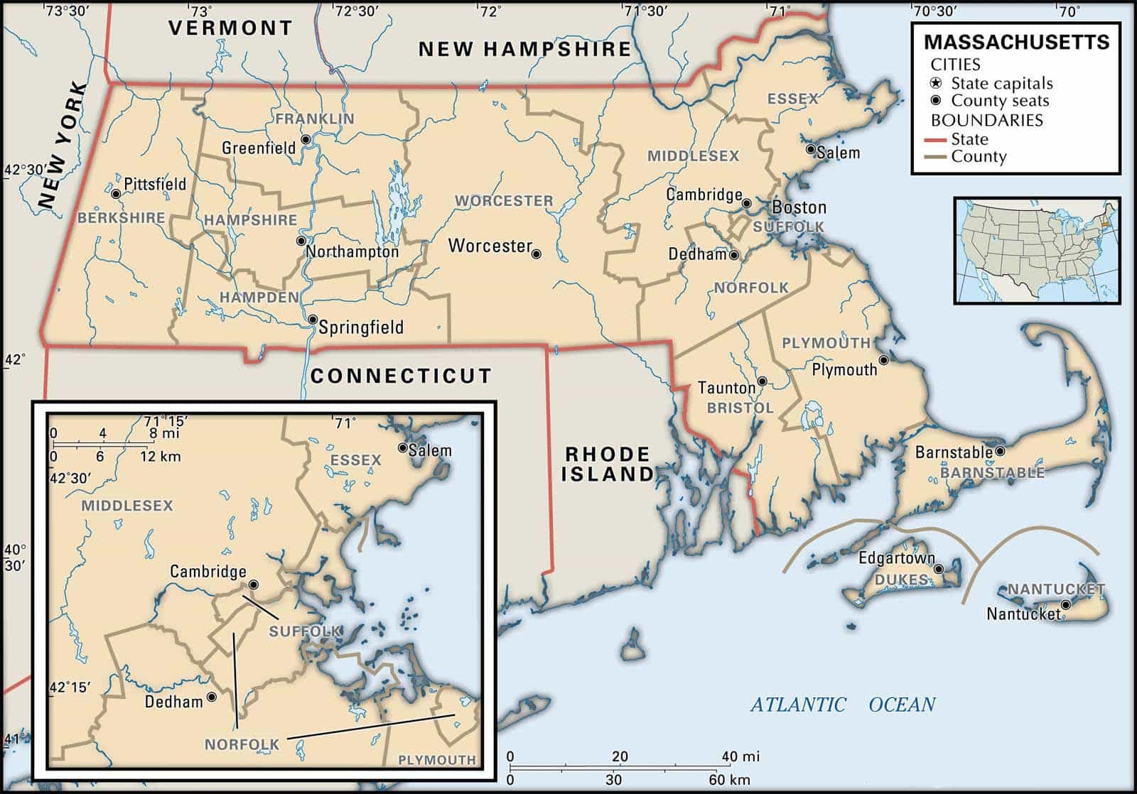 historical facts of massachusetts counties