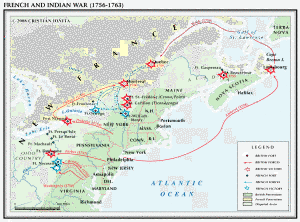 The French and Indian War map